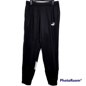 Puma Mens Black And White Joggers Size Large